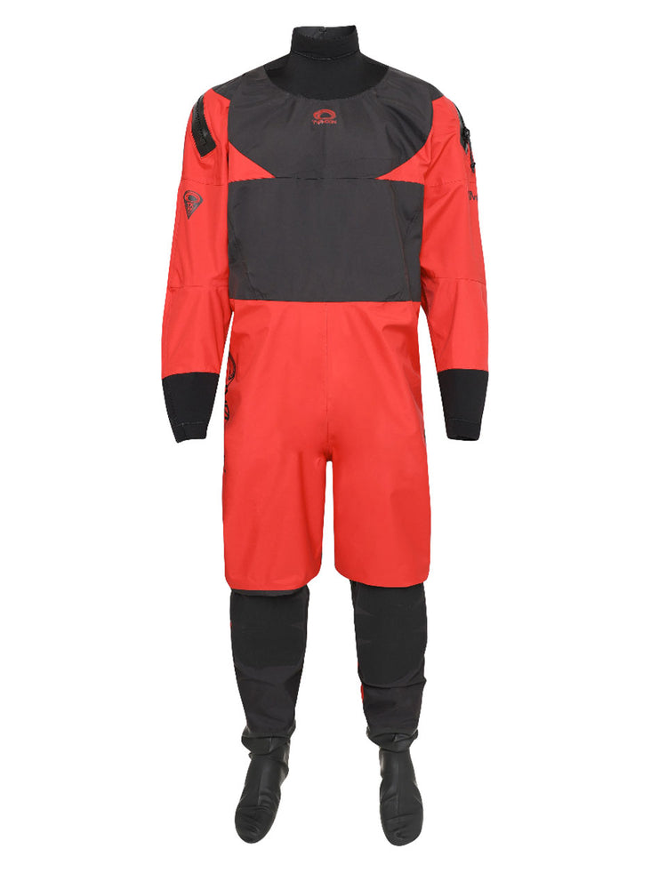 Typhoon Hypercurve 4 Drysuit With Socks - Red Black - 2023 Drysuits