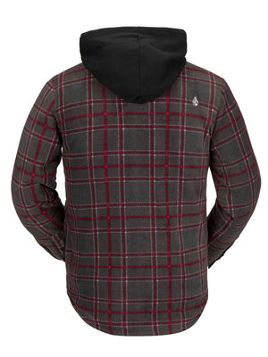 
                  
                    Load image into Gallery viewer, VOLCOM FIELD INSULATED FLANNEL JACKET - BLACK PLAID - 2023 FLEECE
                  
                