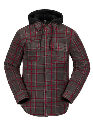 
                  
                    Load image into Gallery viewer, VOLCOM FIELD INSULATED FLANNEL JACKET - BLACK PLAID - 2023 BLACK PLAID FLEECE
                  
                