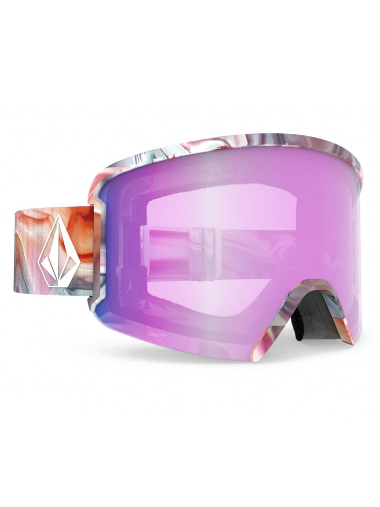 VOLCOM GARDEN SNOWBOARD GOGGLES + BONUS LENS - NEBULA PINK CHROME - 2023 NEBULA PINK CHROME GOGGLES