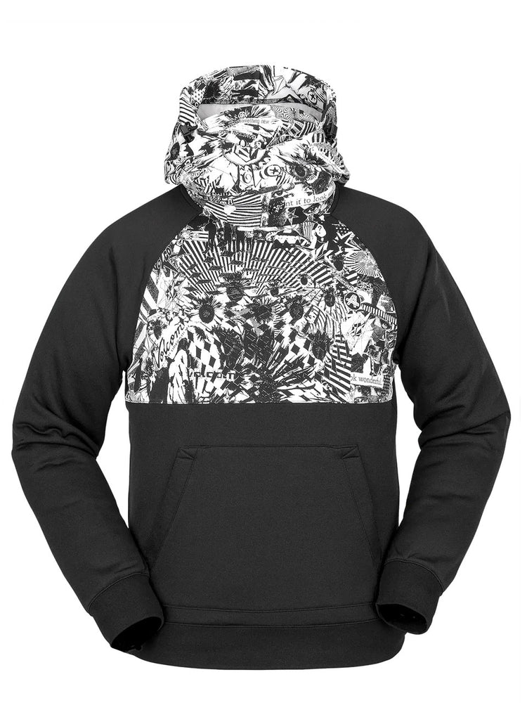 VOLCOM HYDRO RIDING HOODIE - BLACK WHITE - 2023 BLACK WHITE HOODIES