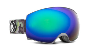 
                  
                    Load image into Gallery viewer, VOLCOM MAGNA SNOWBOARD GOGGLES - CAMO LIME GREEN CHROME - 2021 CAMO LIME GREEN CHROME GOGGLES
                  
                