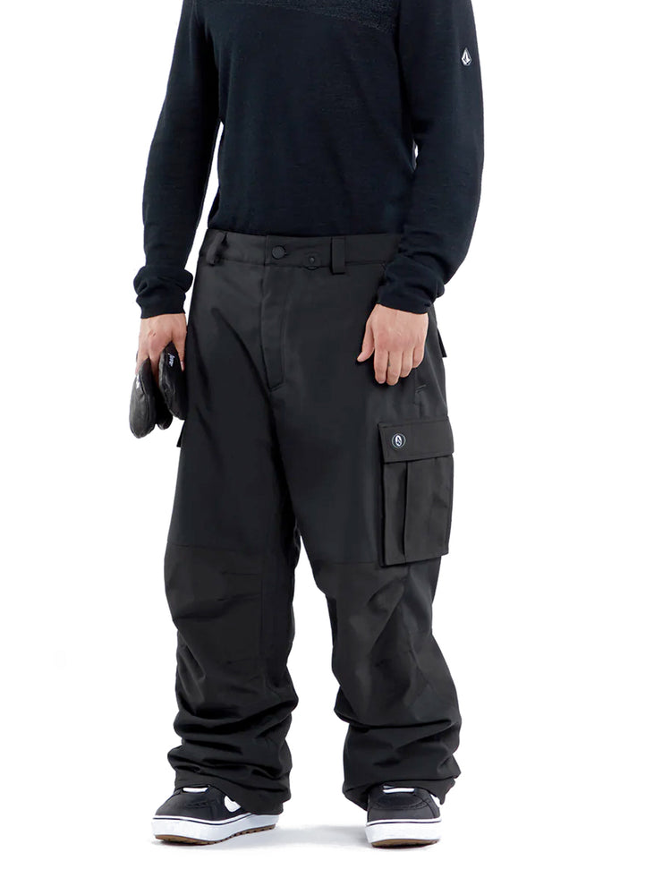 VOLCOM NWRK BAGGY SNOWBOARD PANT - BLACK - 2024 BLACK SNOWBOARD PANTS