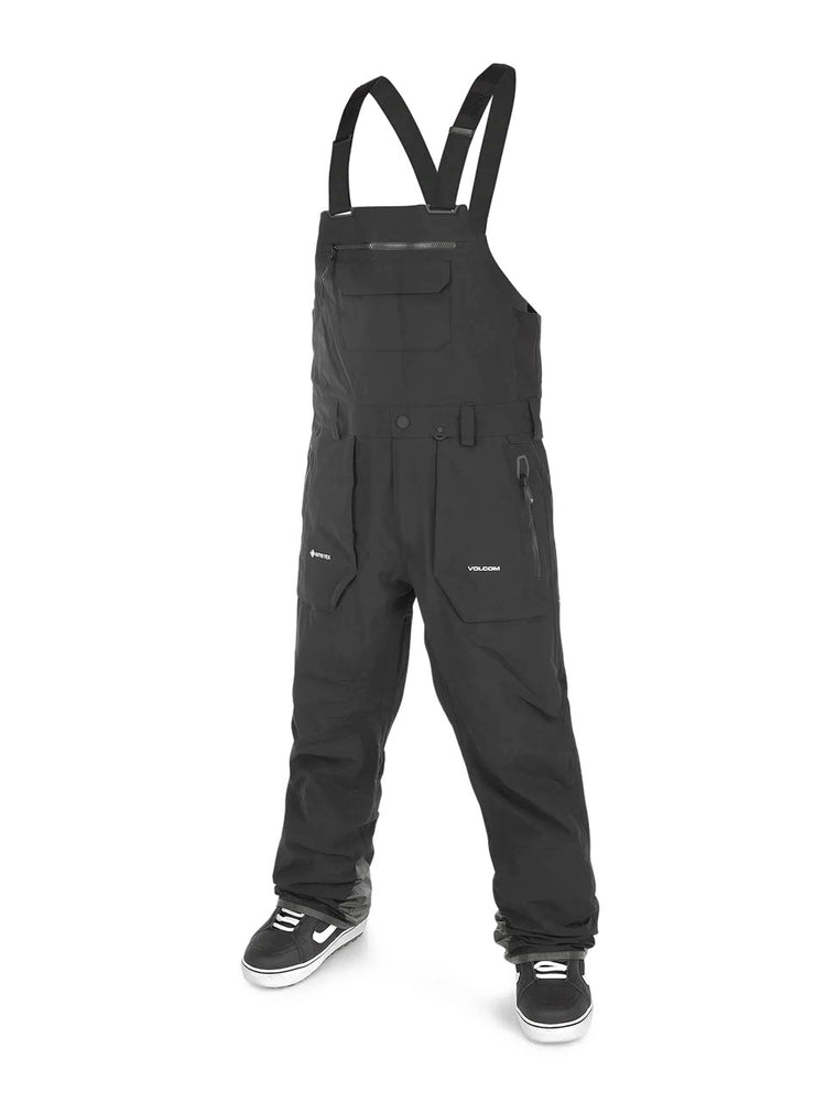 VOLCOM RAIN GORE TEX BIB OVERALL SNOWBOARD PANT - BLACK - 2023 BLACK SNOWBOARD PANTS