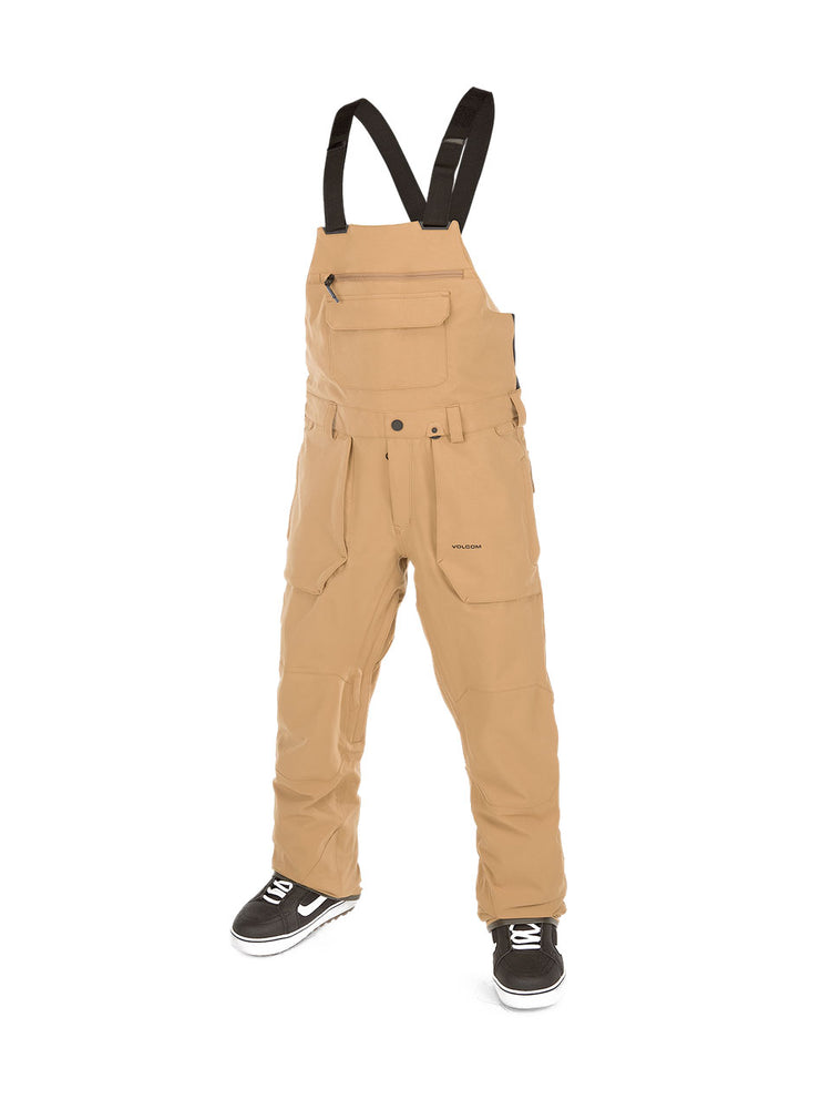 VOLCOM ROAN BIB OVERALL SNOWBOARD PANT - CARAMEL - 2023 CARAMEL SNOWBOARD PANTS