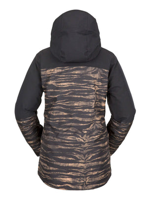 
                  
                    Load image into Gallery viewer, VOLCOM WOMENS SHELTER 3D STRETCH SNOWBOARD JACKET - TIGER PRINT - 2023 SNOWBOARD JACKETS
                  
                