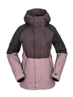 VOLCOM WOMENS ARIS GORE-TEX INSULATED SNOWBOARD JACKET - BLACK PLUM - 2023 BLACK PLUM SNOWBOARD JACKETS