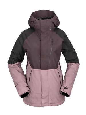 
                  
                    Load image into Gallery viewer, VOLCOM WOMENS ARIS GORE-TEX INSULATED SNOWBOARD JACKET - BLACK PLUM - 2023 BLACK PLUM SNOWBOARD JACKETS
                  
                