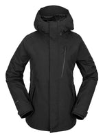 VOLCOM WOMENS ARIS GORE-TEX INSULATED SNOWBOARD JACKET - BLACK - 2023 BLACK SNOWBOARD JACKETS