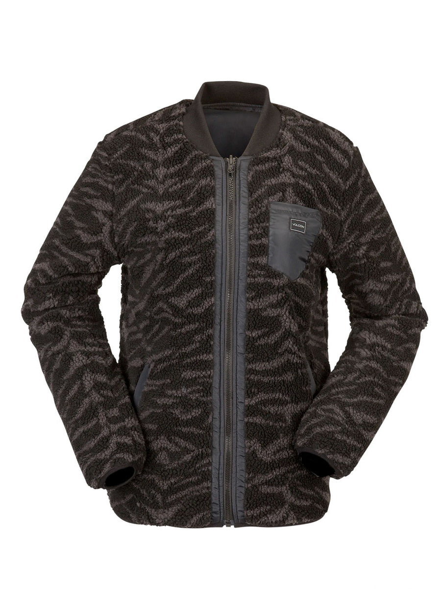 Chaqueta Polar Reversible Volcom Para Mujer - Abrigo Con Cremallera