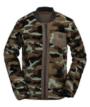 
                  
                    Load image into Gallery viewer, VOLCOM WOMENS REVIERSIBLE POLAR SNOWBOARD JACKET - SERVICE GREEN - 2021 SERVICE GREEN FLEECE
                  
                
