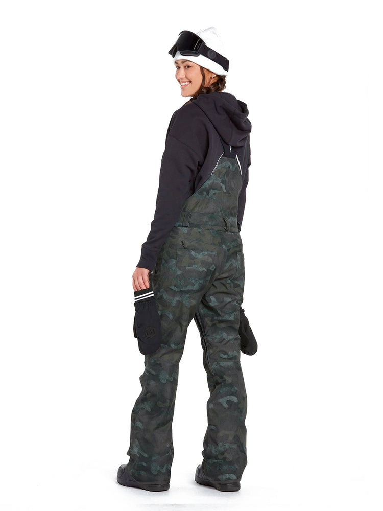 
                  
                    Load image into Gallery viewer, VOLCOM WOMENS SWIFT BIB OVERALL SNOWBOARD PANT - COVERT GREEN - 2022 SNOWBOARD PANTS
                  
                
