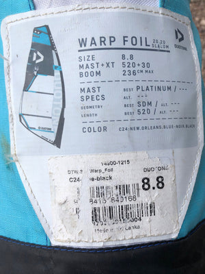 
                  
                    Load image into Gallery viewer, 2021 Duotone Warp foil 8.8 m2 Used windsurfing sails
                  
                